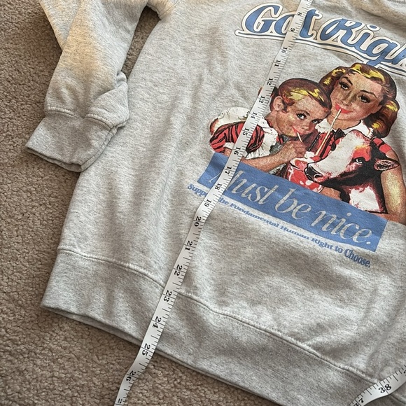 Girls Supporting Girls-Got Rights? Crewneck sweatshirt size small - Picture 4 of 6